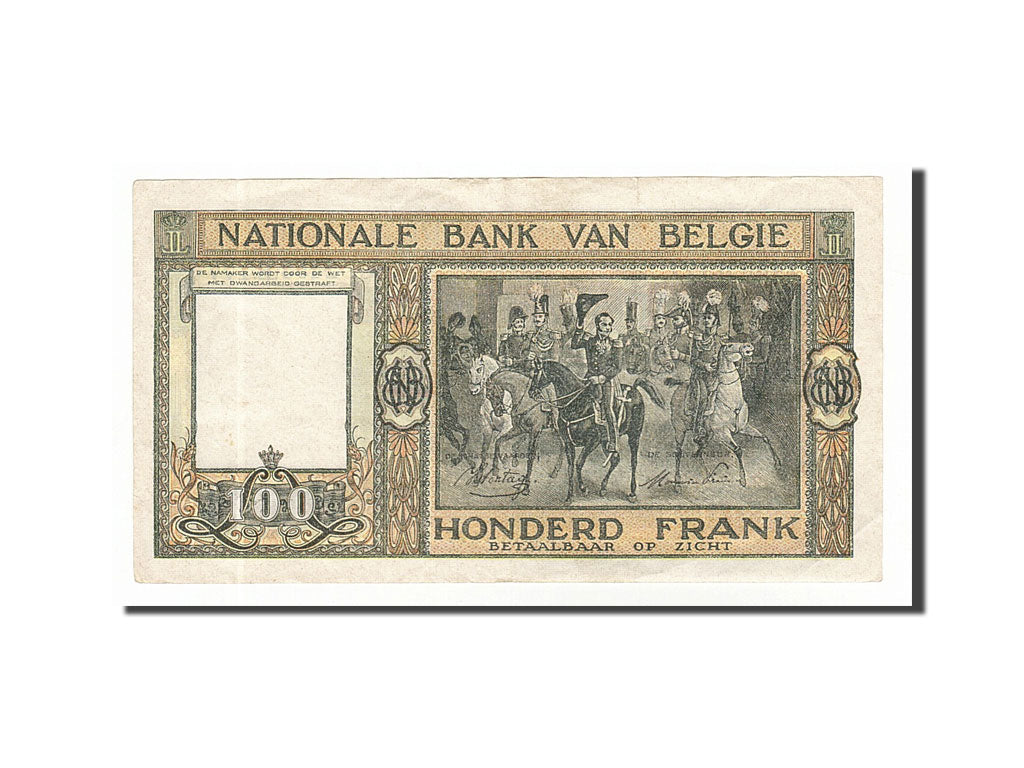 Belgium, 100 Francs, 1946, KM #126, 1946-02-13, EF(40-45), 2453.B.177