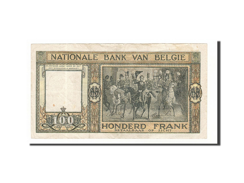 Banknote, Belgium, 100 Francs, 1946, 1946-02-13, VF(30-35)