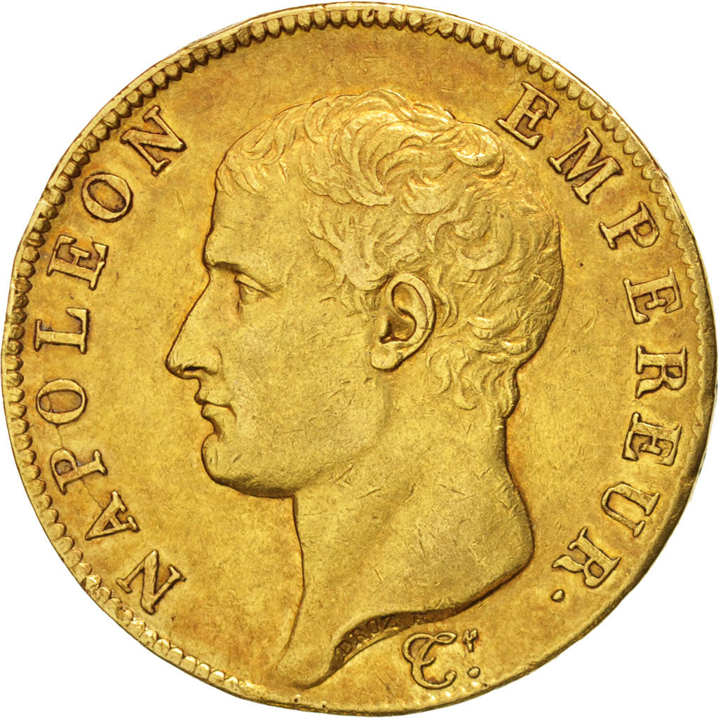 France, Napoléon I, 40 Francs, 1805, Paris, EF(40-45), Gold,KM:664.1,Gadoury1081