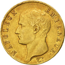 France, Napoléon I, 40 Francs, 1805, Paris, EF(40-45), Gold,KM:664.1,Gadoury1081