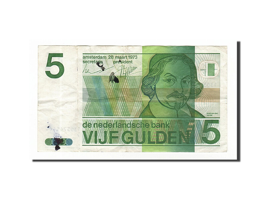 Netherlands, 5 Gulden, 1973, KM #95a, 1973-03-28, VF(20-25), 1305745164