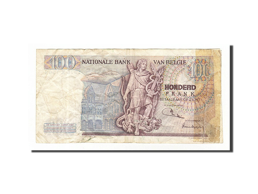 Banknote, Belgium, 100 Francs, 1972, 1972-07-26, VG(8-10)