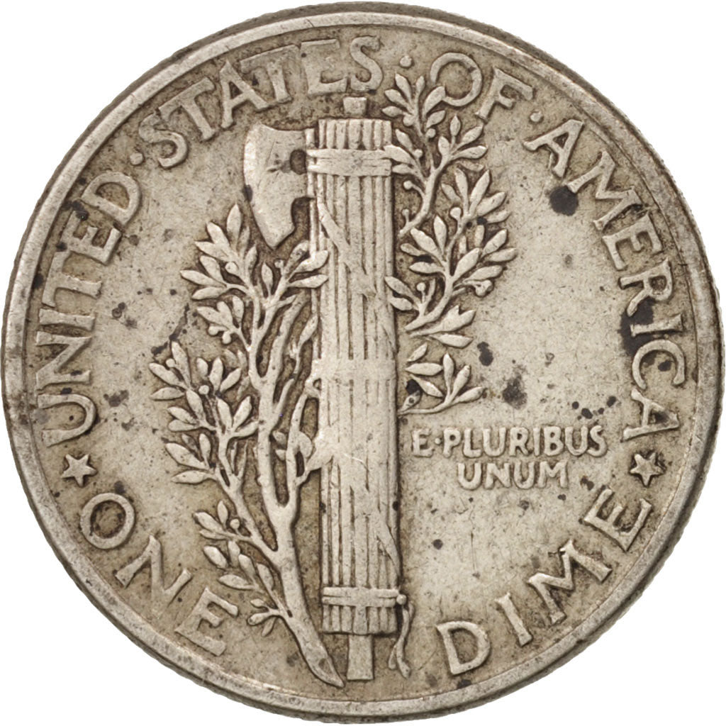 États-Unis, Mercury Dime, Dime, 1943, Philadelphie, TTB, Argent, KM 140