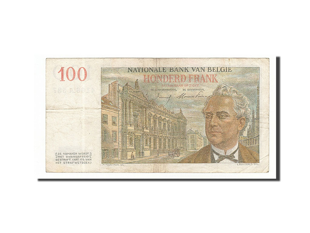 Banknote, Belgium, 100 Francs, 1953, 1953-09-19, EF(40-45)