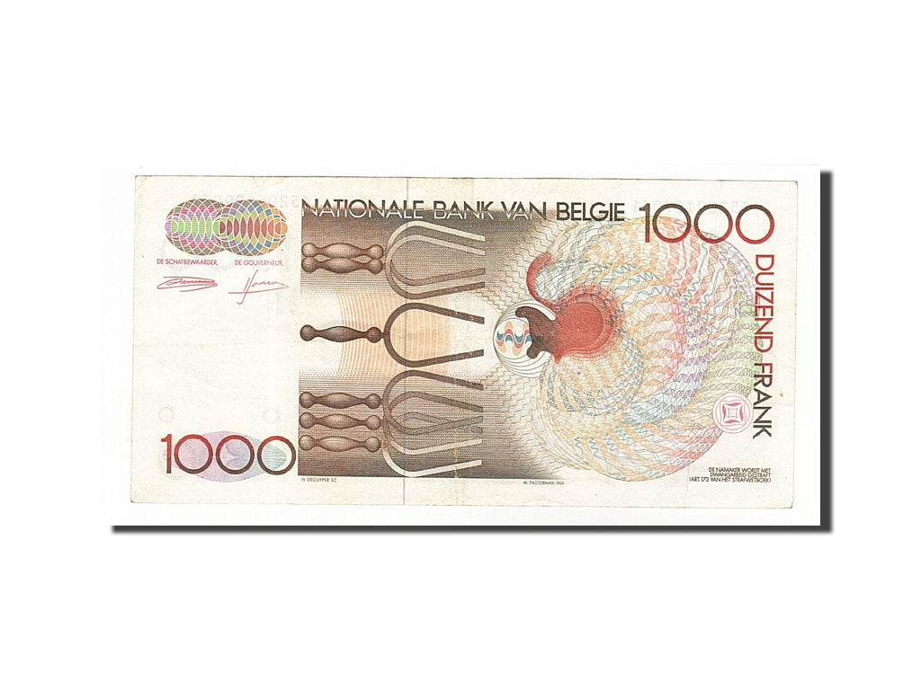 Banknote, Belgium, 1000 Francs, 1980, EF(40-45)