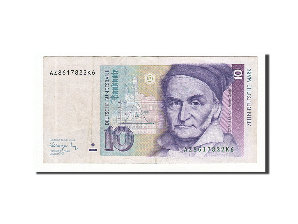 Germany - Federal Republic, 10 Deutsche Mark, 1991, KM #38b, 1991-08-01,...