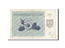 Lithuania, 5 (Talonas), 1991, KM #34a, VF(20-25), AU001633