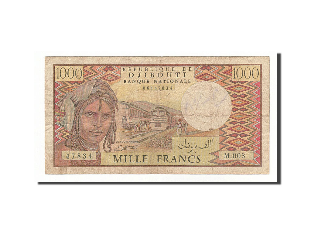 Djibouti, 1000 Francs, 1979, KM #37b, VF(20-25), M.003