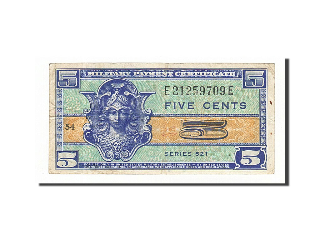 Banknote, United States, 5 Cents, 1954, VF(30-35)