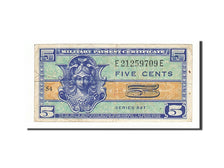 Billet, États-Unis, 5 Cents, 1954, TB+