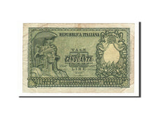 Italy, 50 Lire, 1951, KM #91a, 1951-12-31, VF(20-25), 1586 011115