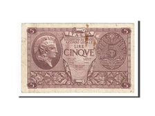 Biljet, Italië, 5 Lire, 1944, 1944-11-23, TB