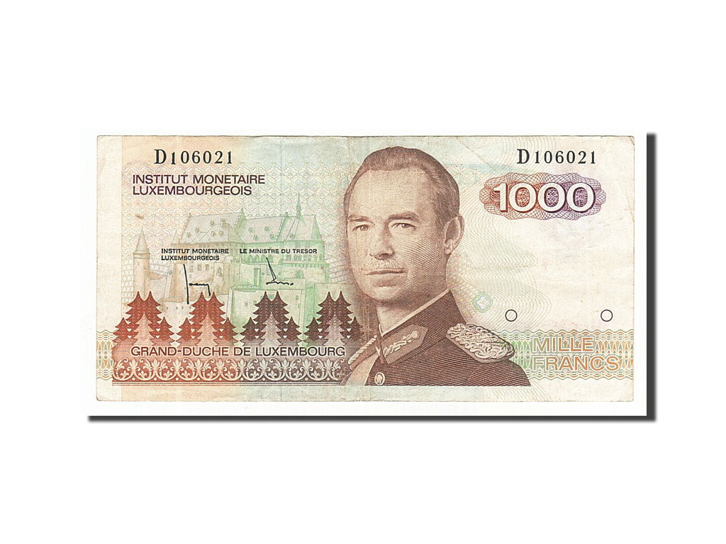 Luxembourg, 1000 Francs, 1985, KM #59a, EF(40-45), D106021