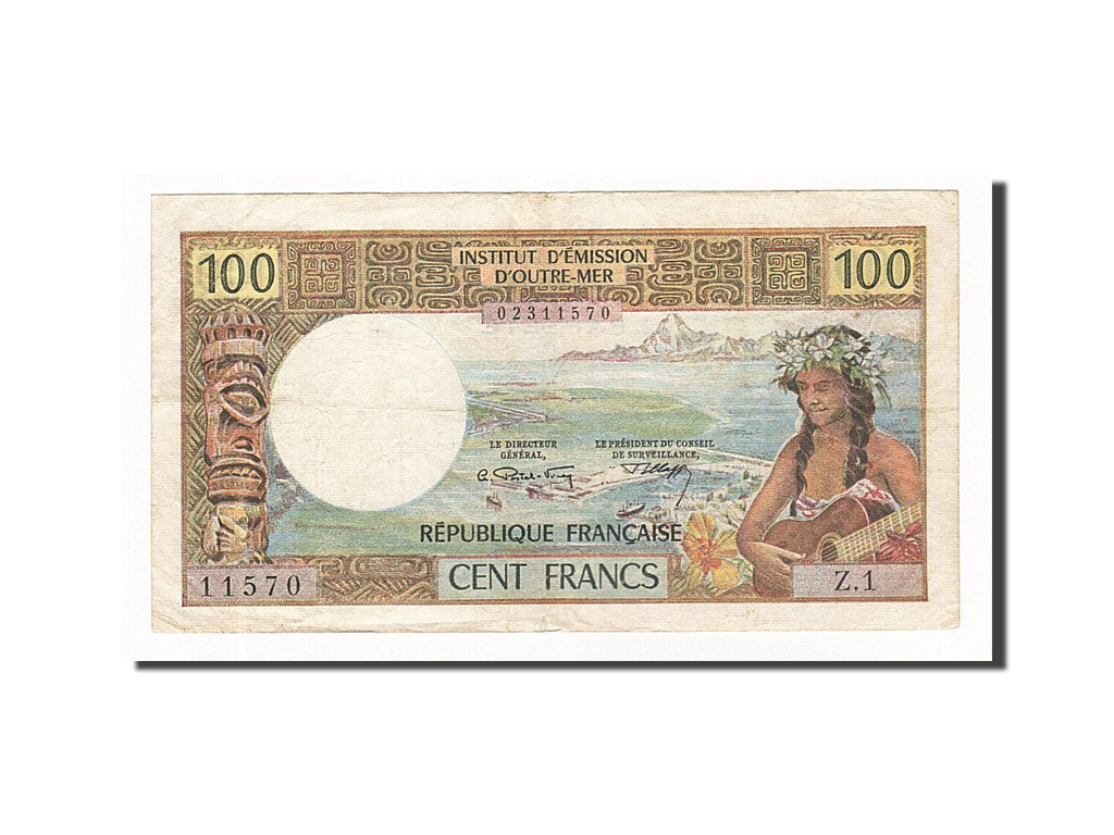 Tahiti, 100 Francs, 1973, BB