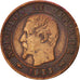 France, Napoleon III, Centime, 1853, Rouen, TB+, Bronze, KM:775.2, Gadoury 86