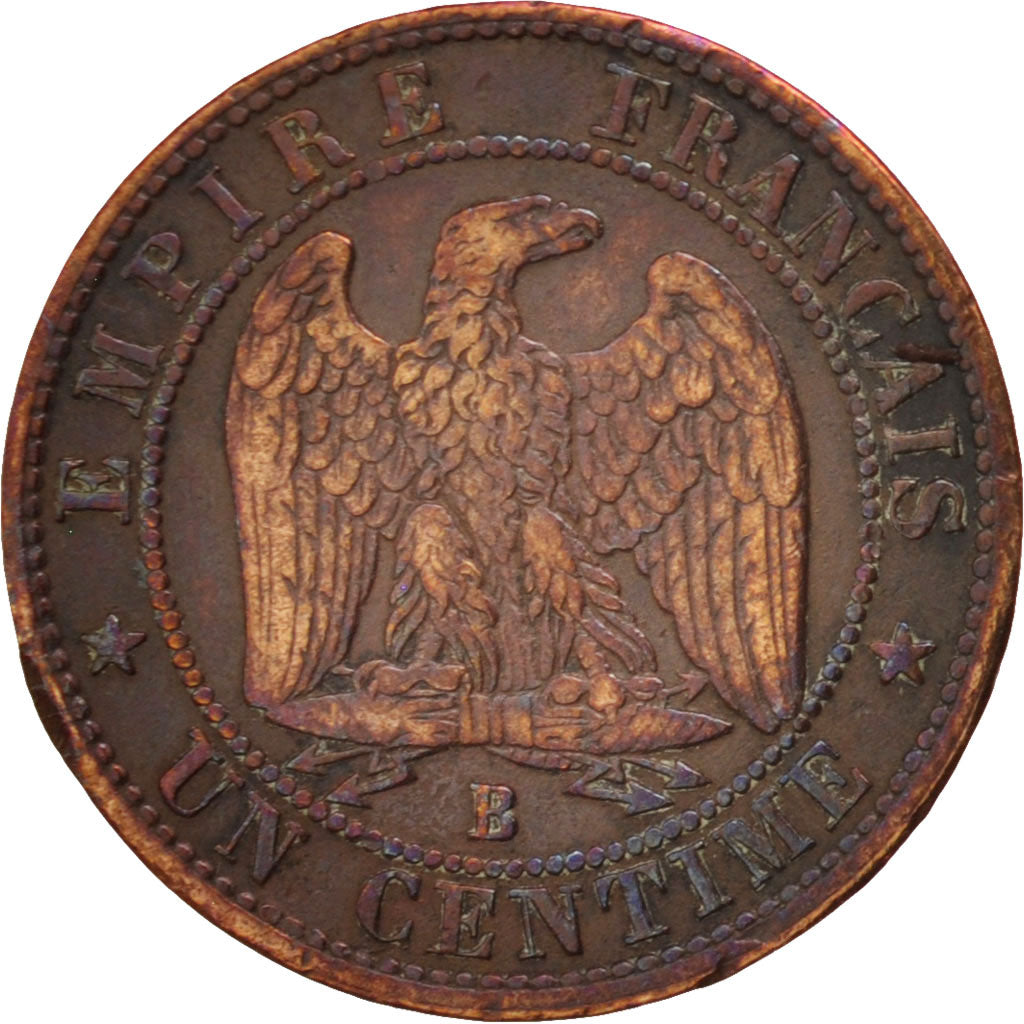 France, Napoleon III, Centime, 1853, Rouen, VF(30-35), Bronze, KM 775.2