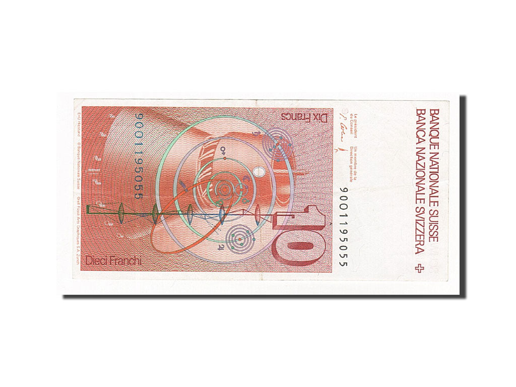 Switzerland, 10 Franken, 1990, KM #53h, EF(40-45), 90O1195055