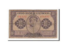 Luxembourg, 10 Francs, 1944, KM #44a, VG(8-10), A513132