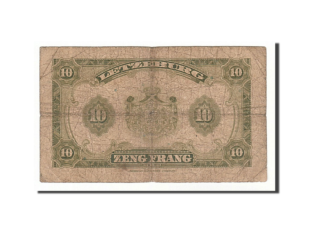 Luxembourg, 10 Francs, 1944, KM #44a, VG(8-10), A513132
