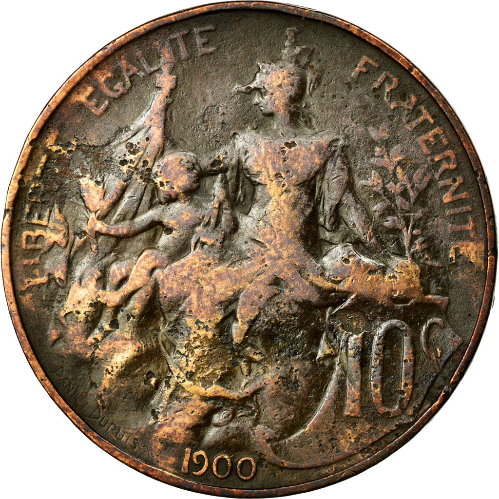 Coin, France, Dupuis, 10 Centimes, 1900, Paris, VF(20-25), Bronze, KM:843