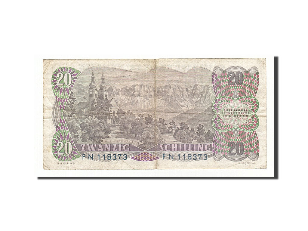 Austria, 20 Schilling, 1956, KM #136a, 1956-07-02, VF(20-25), FN118373