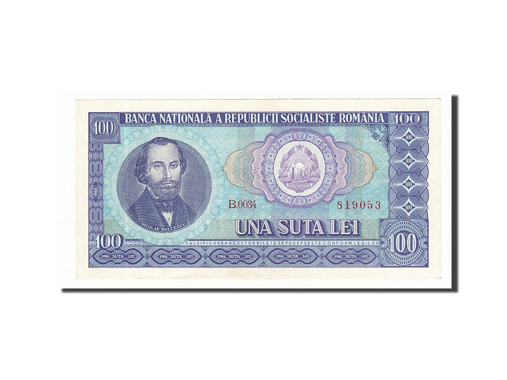 Geldschein, Rumänien, 100 Lei, 1966, VZ+