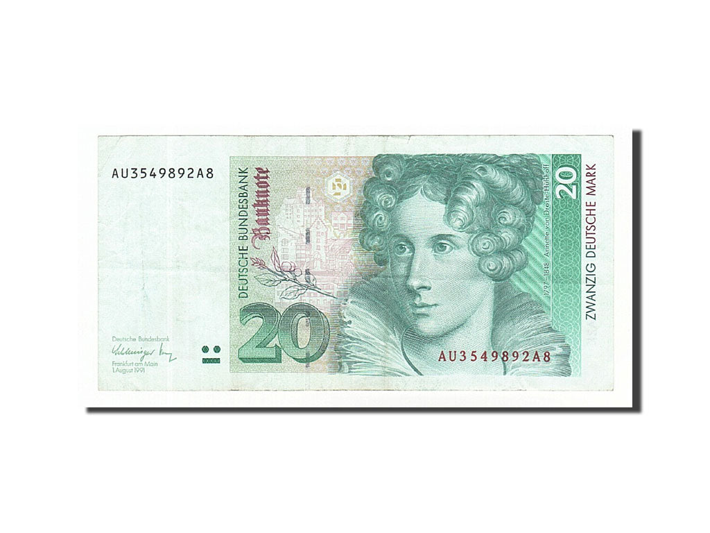 Banknote, GERMANY - FEDERAL REPUBLIC, 20 Deutsche Mark, 1991, 1991-08-01