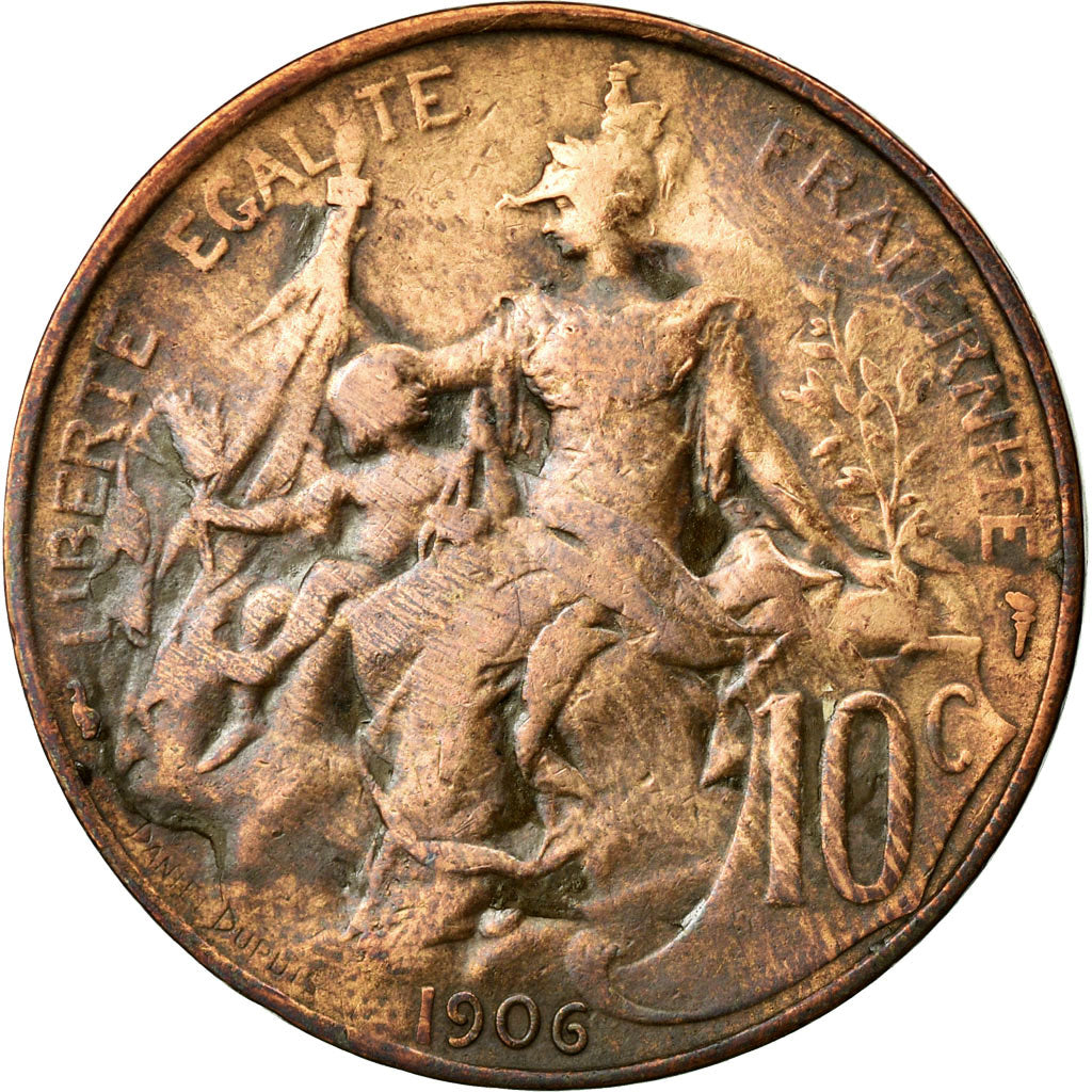 Coin, France, Dupuis, 10 Centimes, 1906, Paris, VF(30-35), Bronze, KM:843