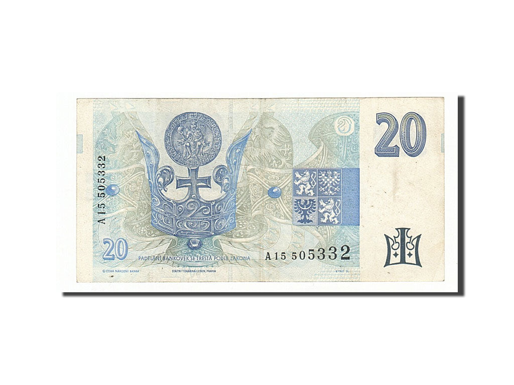 Czech Republic, 20 Korun, 1994, KM #10a, VF(30-35), A15505332