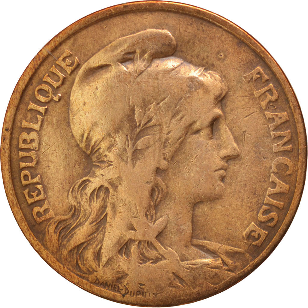 Francia, Dupuis, 10 Centimes, 1908, Paris, MB, Bronzo, KM:843, Gadoury:277