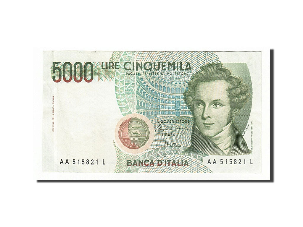 Banknote, Italy, 5000 Lire, 1985, 1985-01-04, AU(50-53)