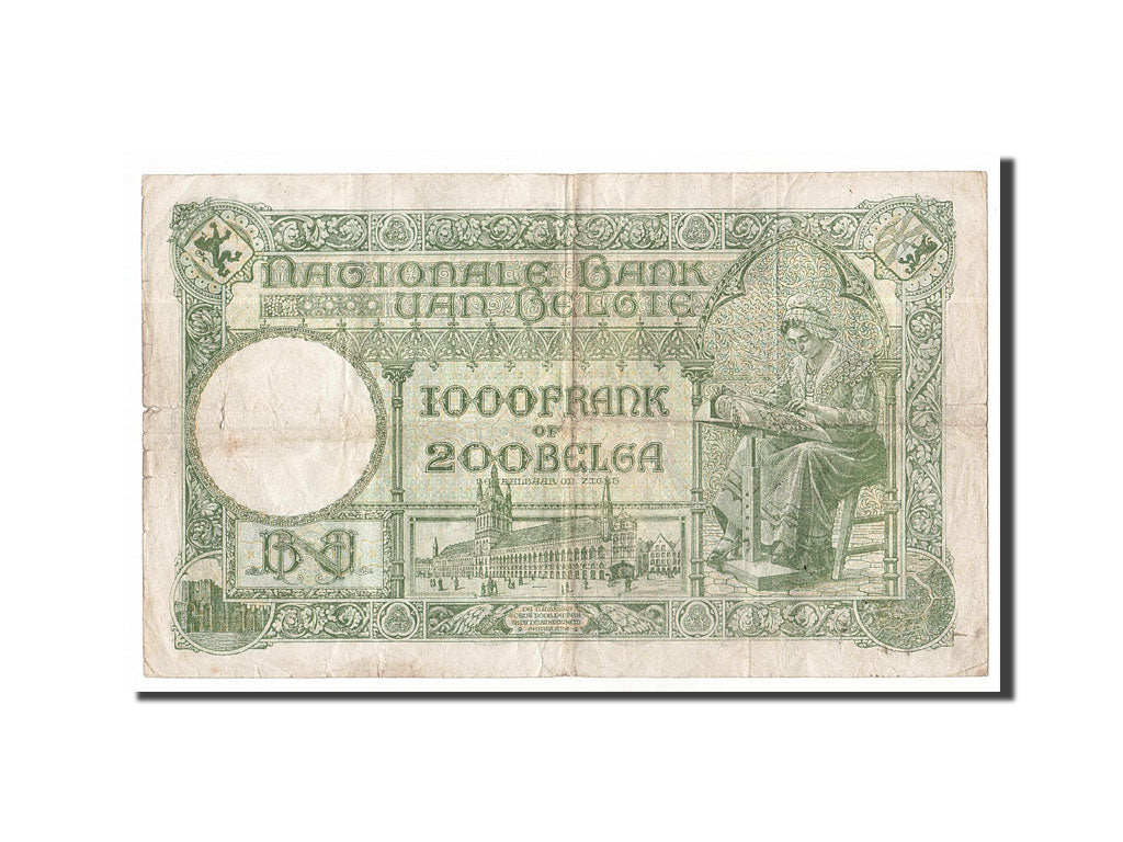 Billet, Belgique, 1000 Francs-200 Belgas, 1939, 1939-10-07, TB