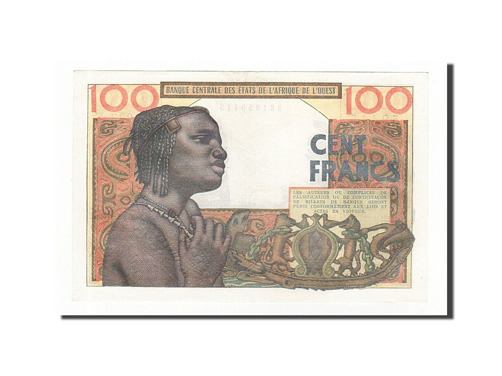 Banknote, West African States, 100 Francs, 1965, 1965-03-02, UNC(60-62)