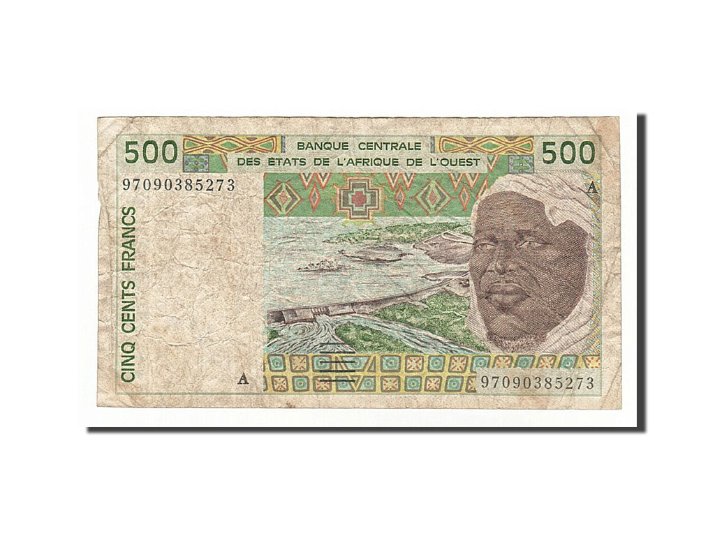 West African States, 500 Francs, 1997, KM #110Ah, VF(20-25), 97090385273