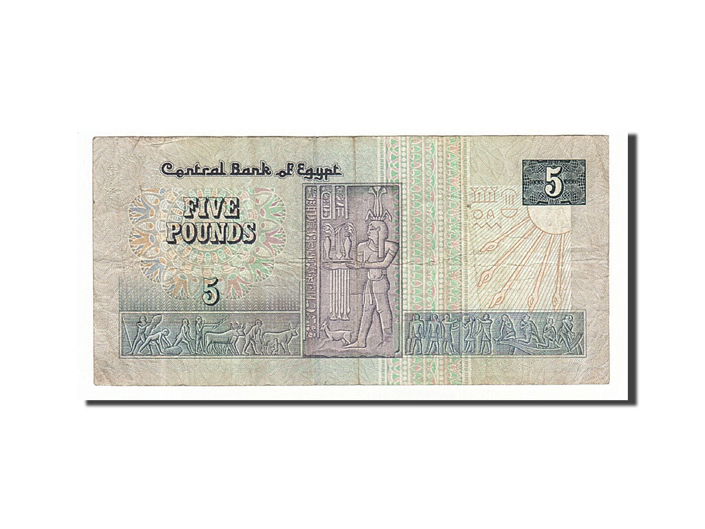 Egypt, 5 Pounds, 1991, KM #59, VF(20-25)