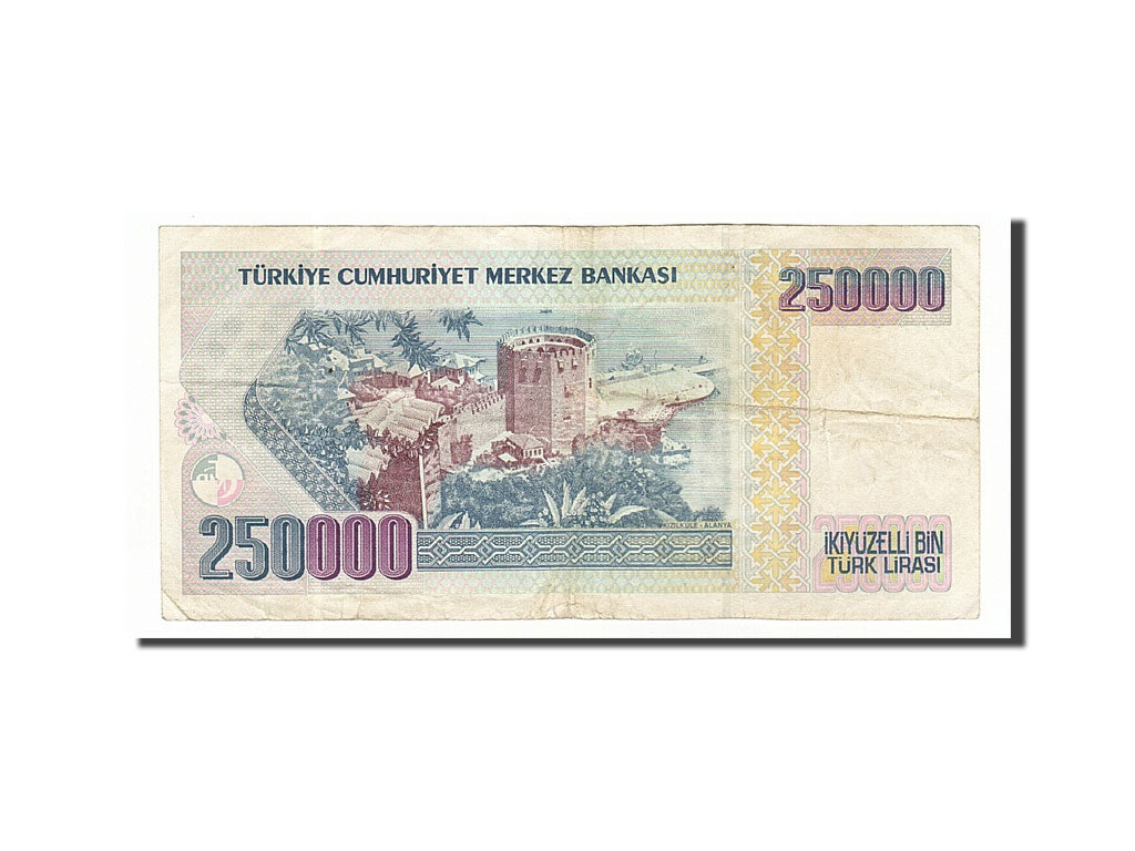 Banknote, Turkey, 250,000 Lira, 1992, VF(30-35)