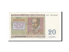 Belgium, 20 Francs, 1956, KM #132b, 1956-04-03, EF(40-45), N10 743590