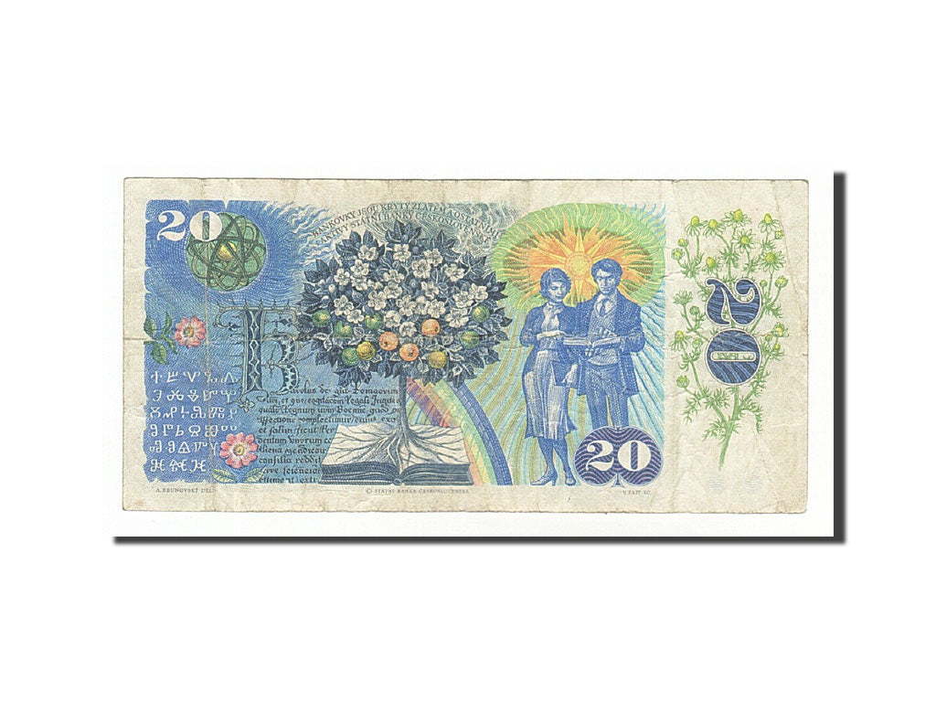 Banconote, Cecoslovacchia, 20 Korun, 1988, MB