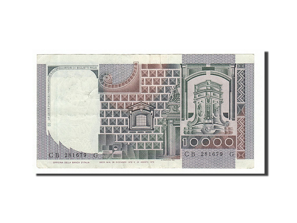 Banknote, Italy, 10,000 Lire, 1978, 1978-12-29, EF(40-45)