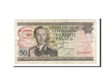 Luxembourg, 50 Francs, 1972, KM #55b, 1972-08-25, VF(30-35), D124891