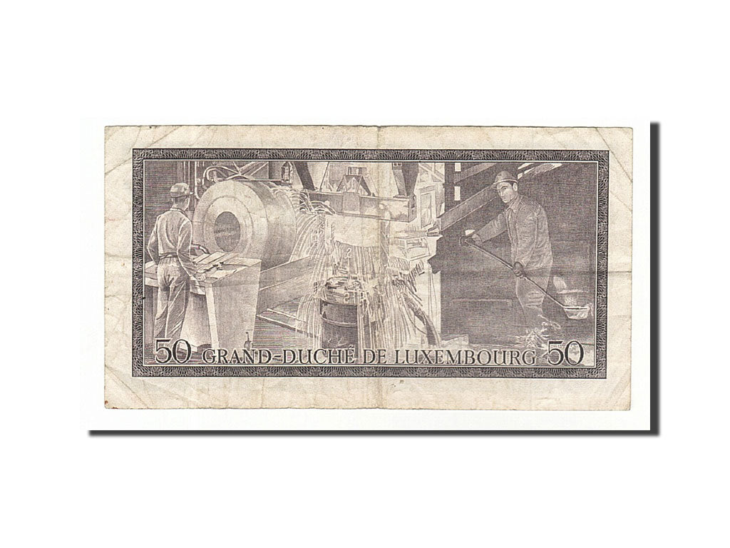Luxembourg, 50 Francs, 1972, KM #55b, 1972-08-25, VF(30-35), D124891