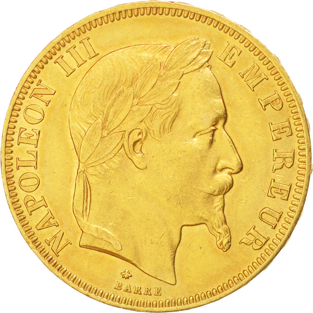 Frankreich, Napoleon III, 50 Francs, 1867, Paris, EF(40-45), Gold, KM 804.1