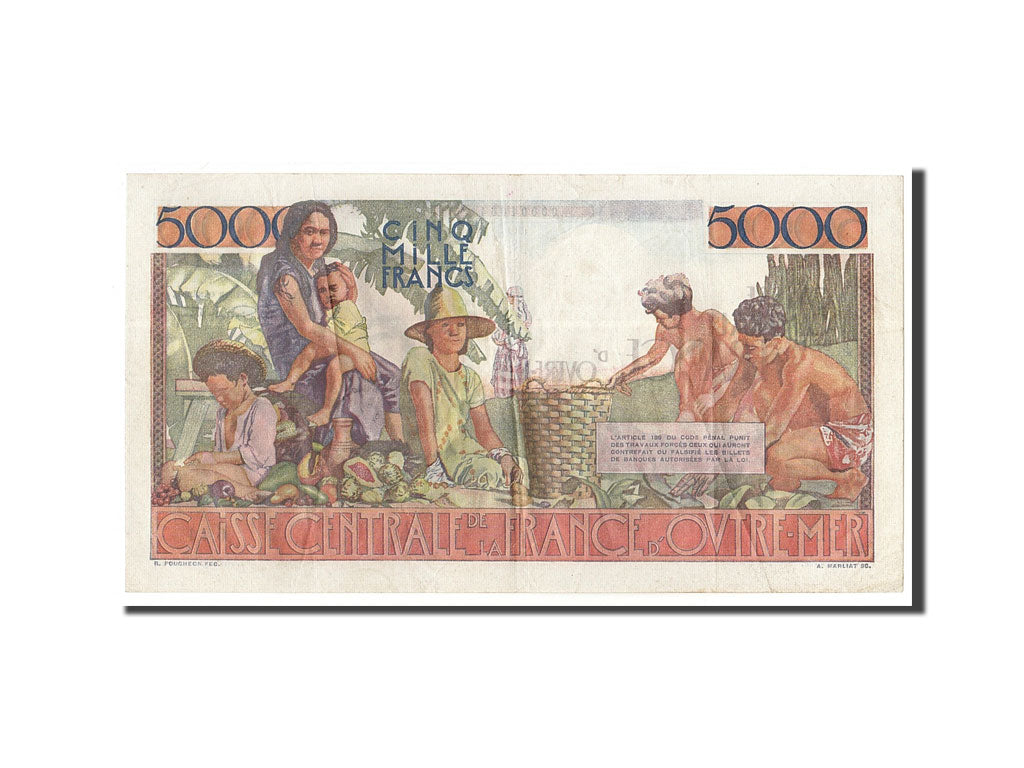 Afrique Equatoriale Française, 5000 Francs type Schoelcher