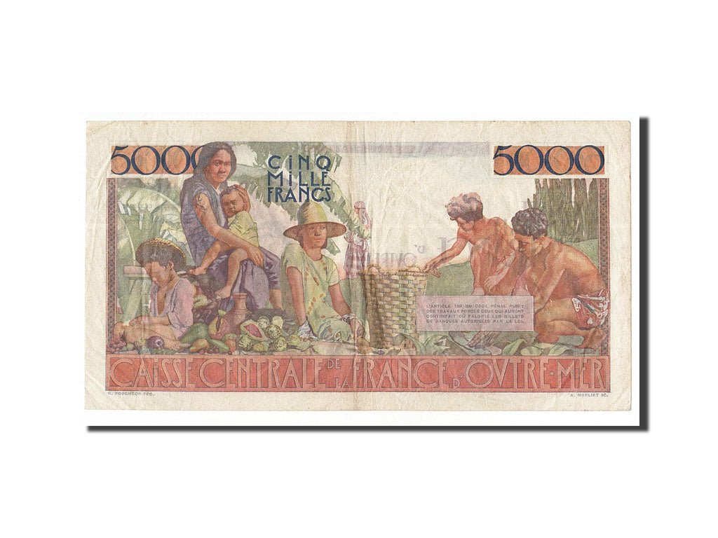French Equatorial Africa, 5000 Francs, 1952, KM #27, EF(40-45), Q.6