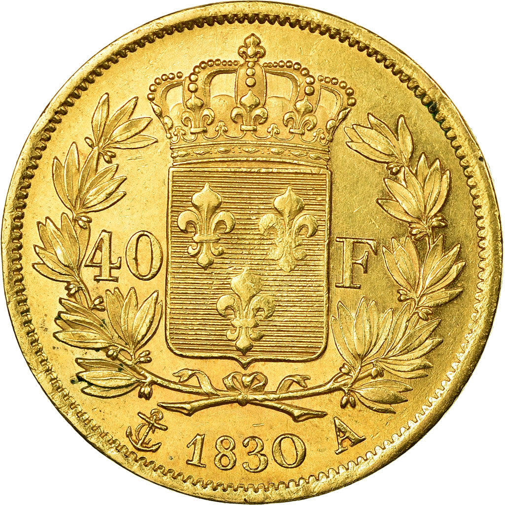 Coin, France, Charles X, 40 Francs, 1830, Paris, AU(50-53), Gold, KM:721.1
