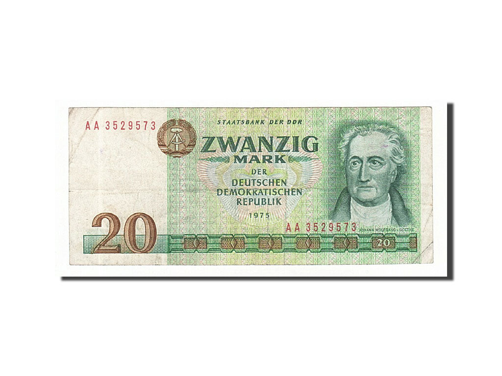 Germany - Democratic Republic, 20 Mark, 1975, KM #29b, VF(20-25), AA3529573
