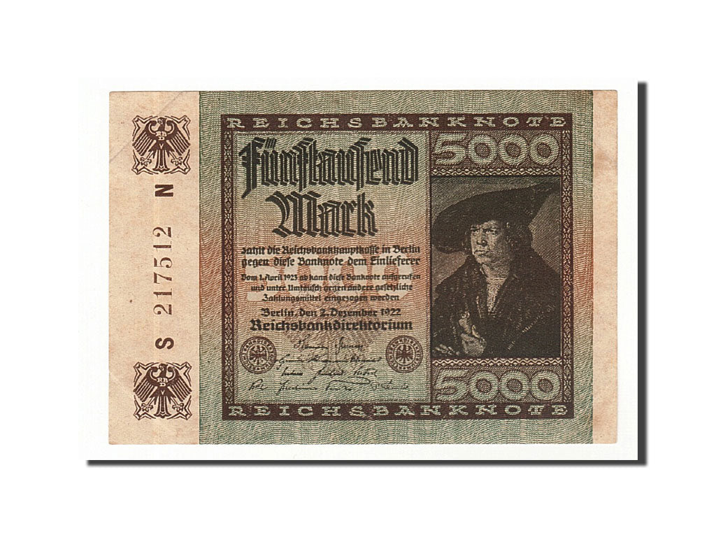 Banconote, Germania, 5000 Mark, 1922, 1922-12-02, BB