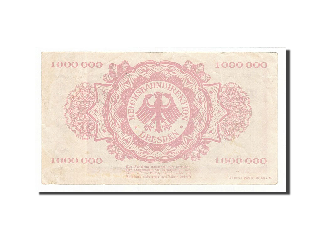 Banknote, Germany, 1 Million Mark, 1923, 1923-08-11, AU(50-53)