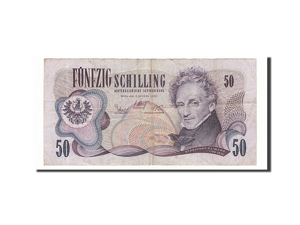 Austria, 50 Schilling, 1970, KM #143a, 1970-01-02, VF(20-25), E986211S
