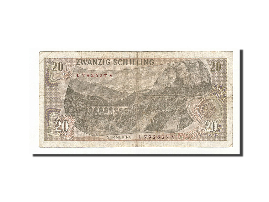 Banknote, Austria, 20 Schilling, 1967, 1967-07-02, VF(20-25)
